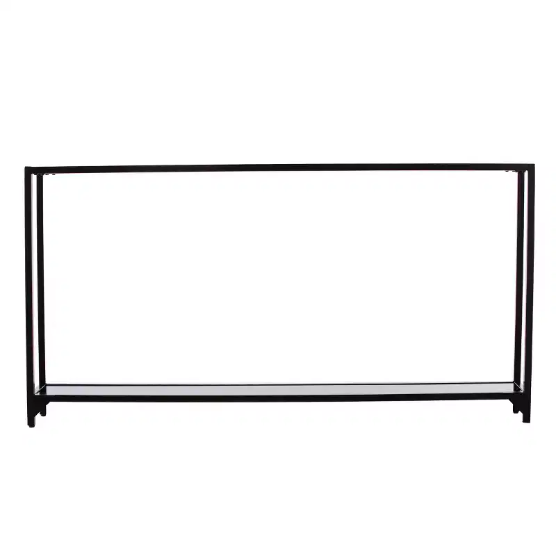 Bergen Narrow Metal Console Table - Black - SEI