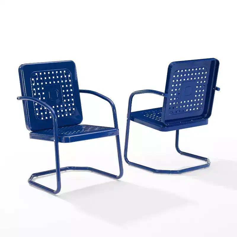 Crosley 2pk Bates Outdoor Metal Armchair Set