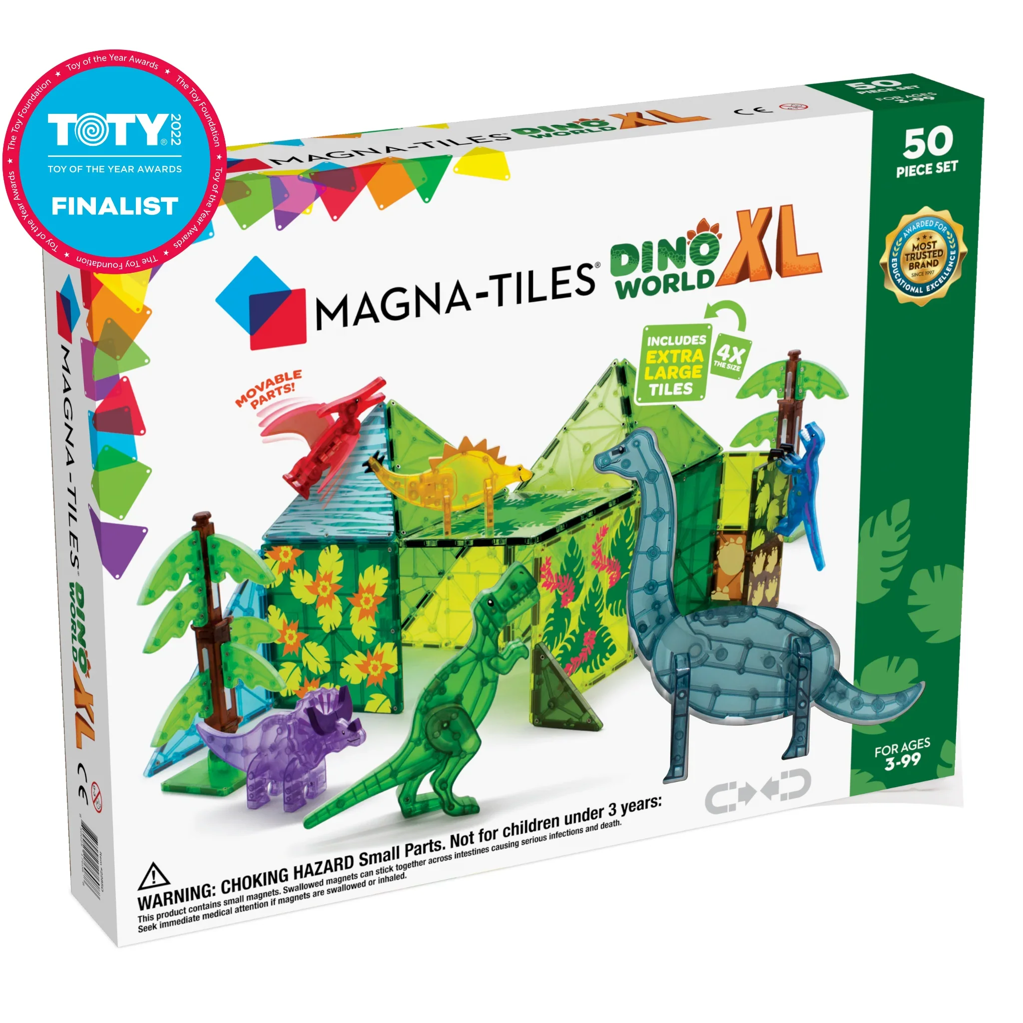 Dino World XL Magnetic Tiles