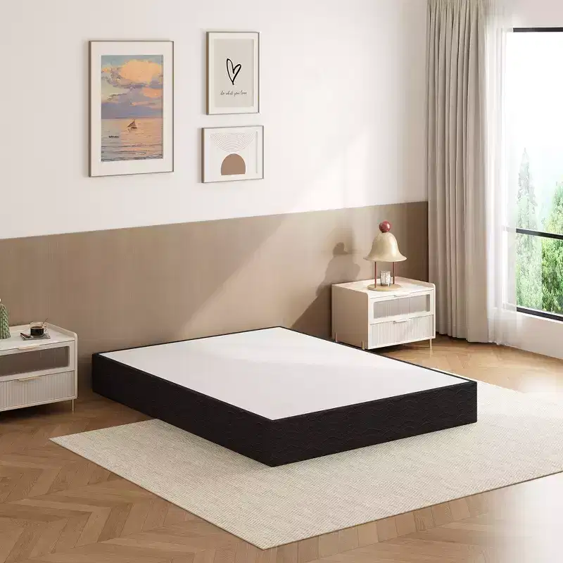 Queen Size Box Spring, Reinforced Metal Frame with Elastic Bed Cover
