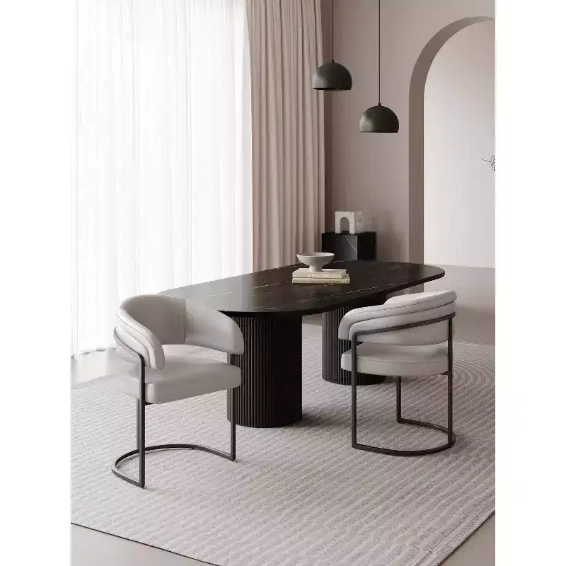 Manhattan Comfort Set of 2 Augusta Modern Leatherette Upholstered Dining Chairs