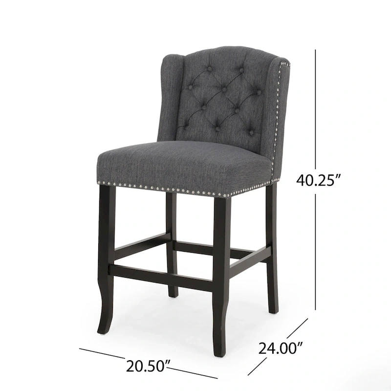 Foxcroft Wingback Counter Stool (Set of 2) by Christopher Knight Home