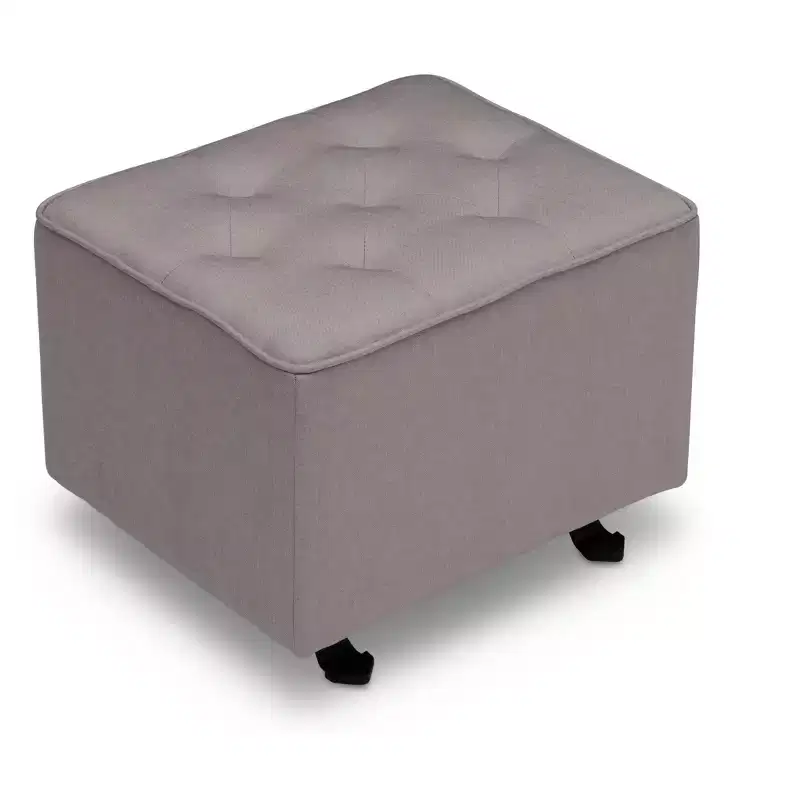 Delta Children Emma Diamond Tufted Gliding Ottoman, French Gray