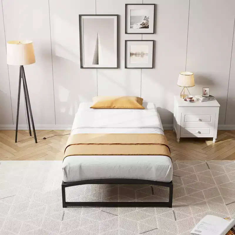Metal Bed Frame,Platform Bed Frame with Arch Design, Heavy Duty Strong Support Slats,Sturdy Mattress Foundation,Easy Assembly,No Box Spring Needed