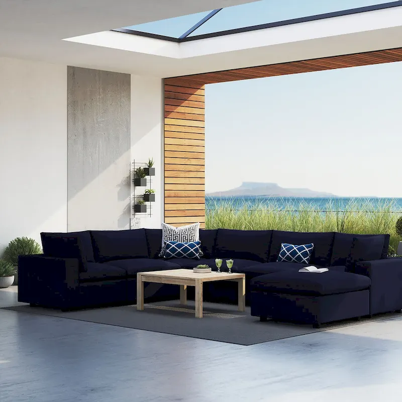 Commix 7-Piece Sunbrella Outdoor Patio Sectional Sofa