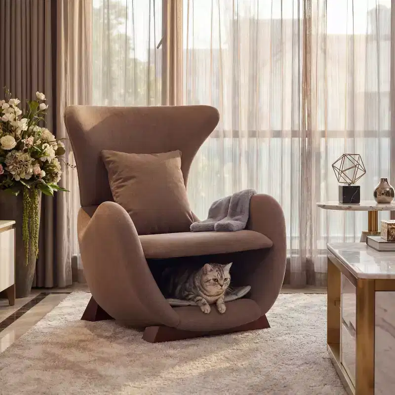 Christopher Knight Home Hudson Modern Fabric Upholstered Accent Chair with Pet Nook and Storage Space