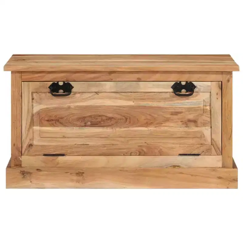 Shoe Storage Bench, Natural Solid Acacia Wood