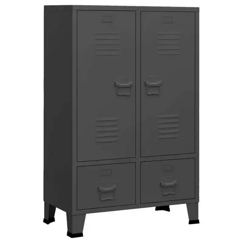 Sheet Metal Wardrobe with Adjustable Shelves