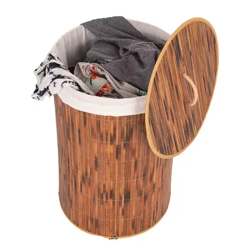 Wickerwise Collapsible Waterproof Laundry Hamper with Lid and Handles for Organizer, Clothes, Toy Durable Folder Washing Bin