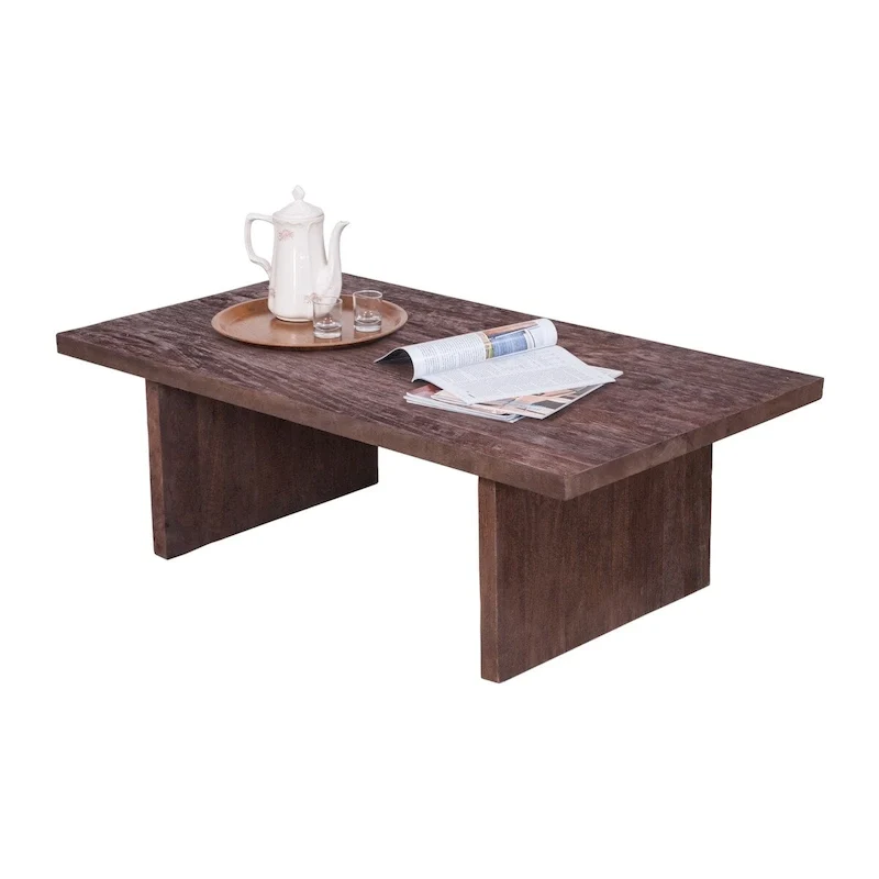 Round Dining Table – Brown Oak Finish, Mid-Century Style, Seats 4, Single-Person Assembly