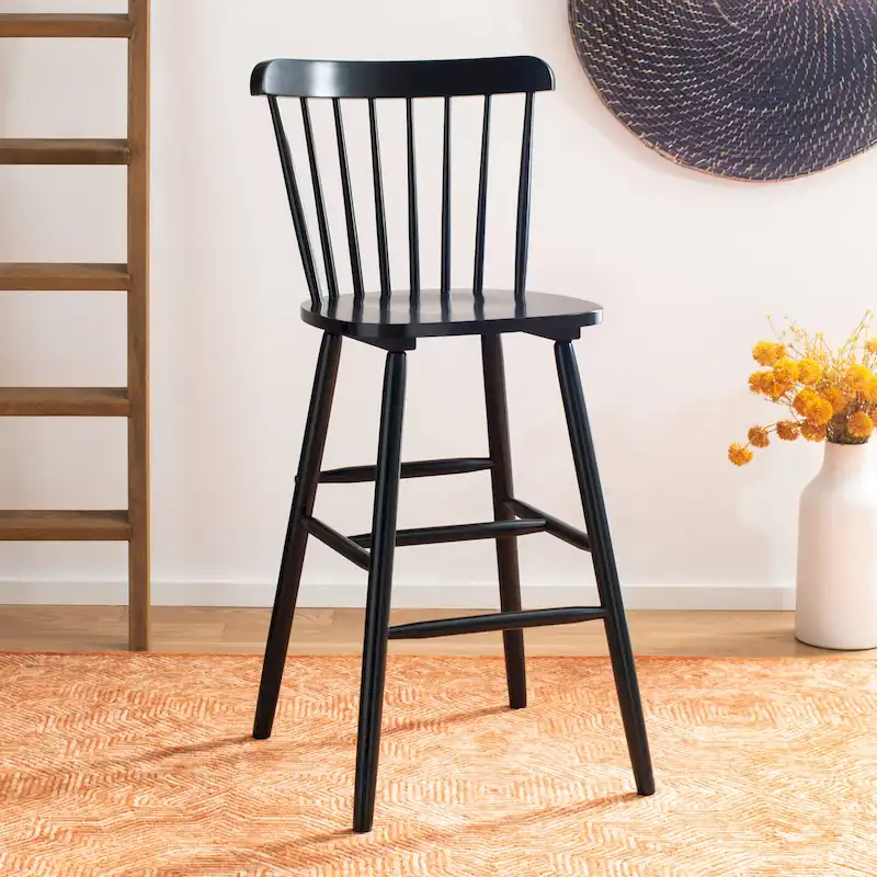 SAFAVIEH Aida 30-inch Spindle Farmhouse Bar Stool (Set of 2) - 19.9 x 19.8 x 38 - 20Wx20Dx43H