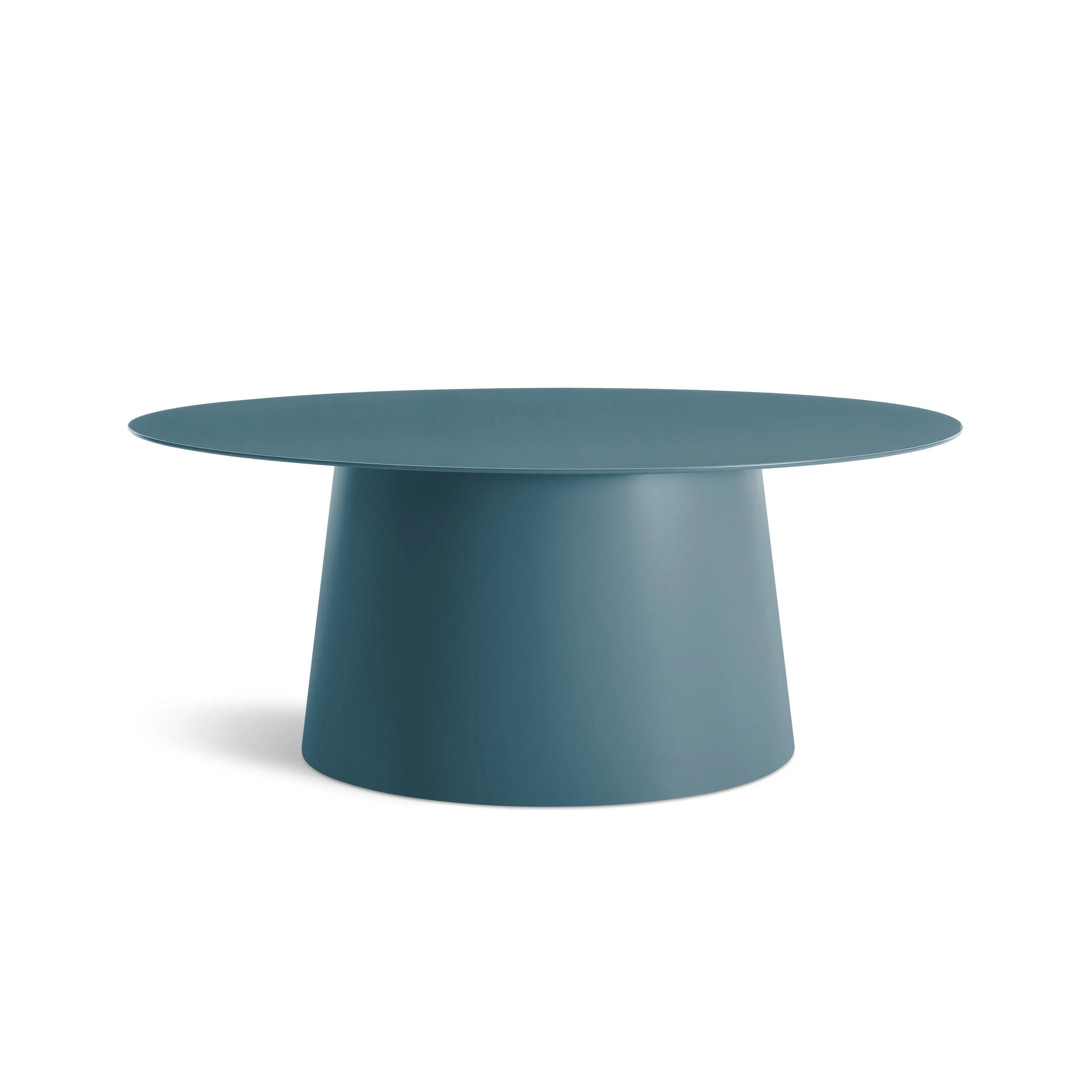 Modern Metal End Table with Weatherproof Round Top for Living Room