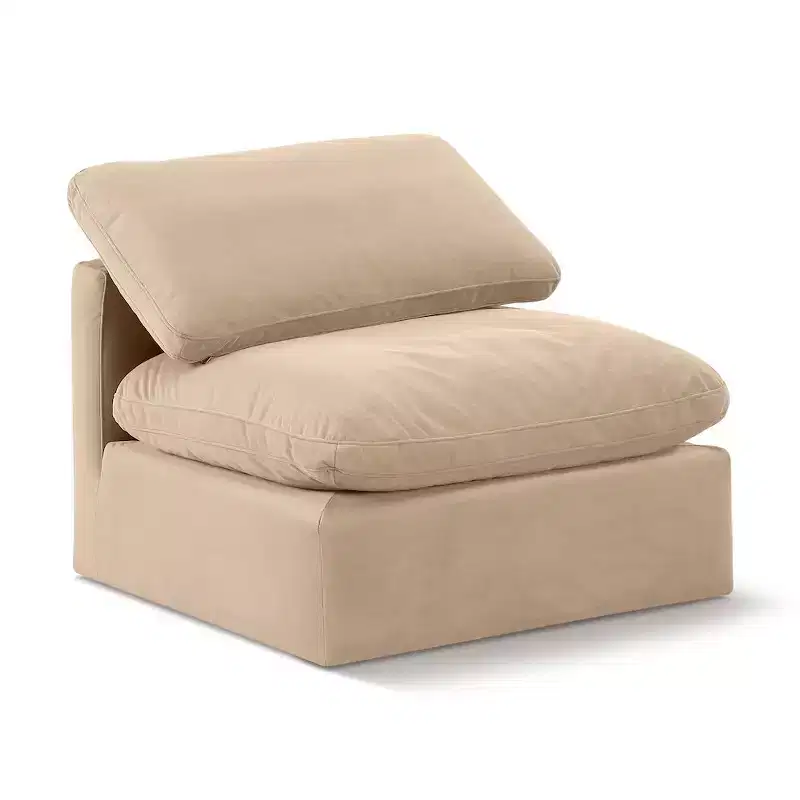 Indulge Velvet Armless Chair