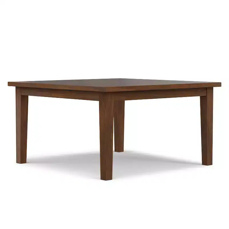 54 x 54 Inch Square Contemporary Dining Table in Walnut