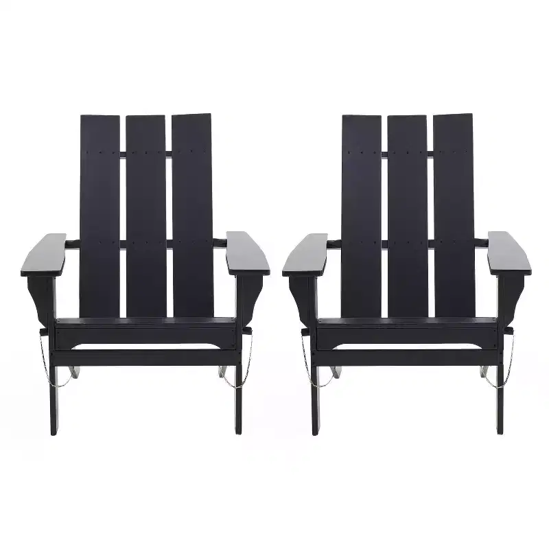 2pk Zuma Outdoor Acacia Wood Foldable Adirondack Chairs - Christopher Knight Home
