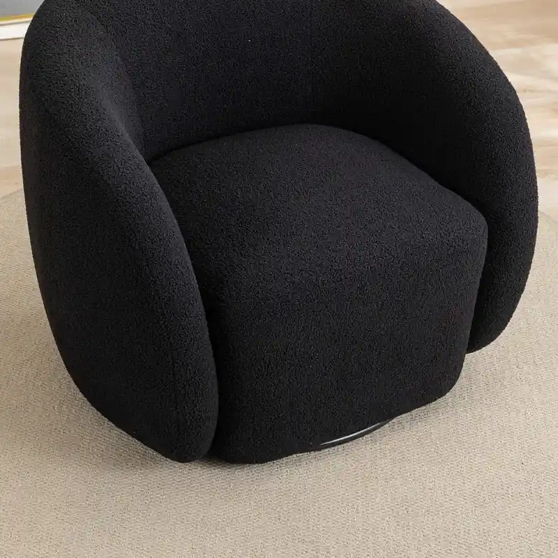 SEYNAR Modern Glam Upholstered 360 Degree Swivel Accent Armchair