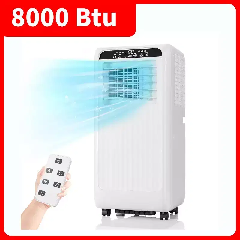 GustoWave 8000 BTU Portable Air Conditioner 3-in-1 AC with Remote, 24H Timer, Low Noise for Bedroom, Office, 350 Sq. ft.
