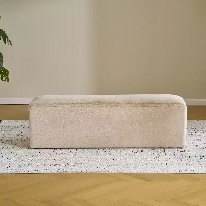 Modern Upholstered Long Ottoman