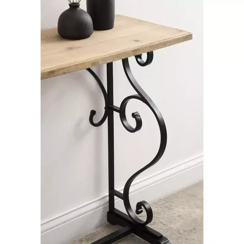 Rectangle Wood Console Table – 13x36x30, Black