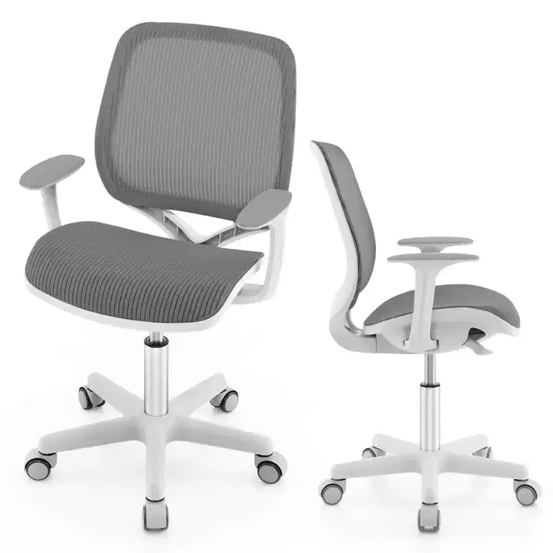 Kids Swivel Mesh Desk Chair Adjustable Height for Ages 6-15