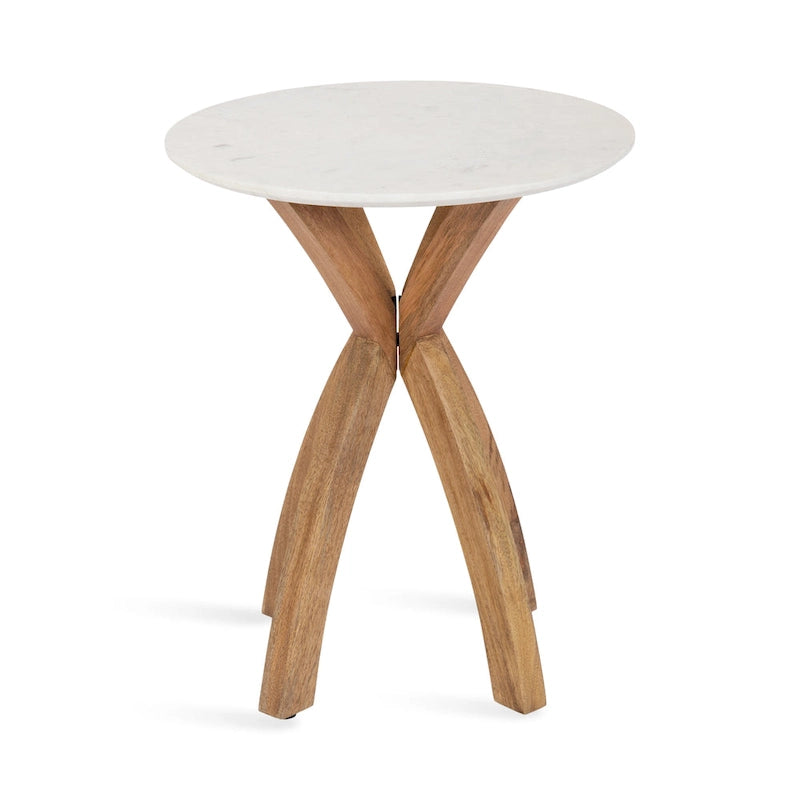 Round Wood Side Table