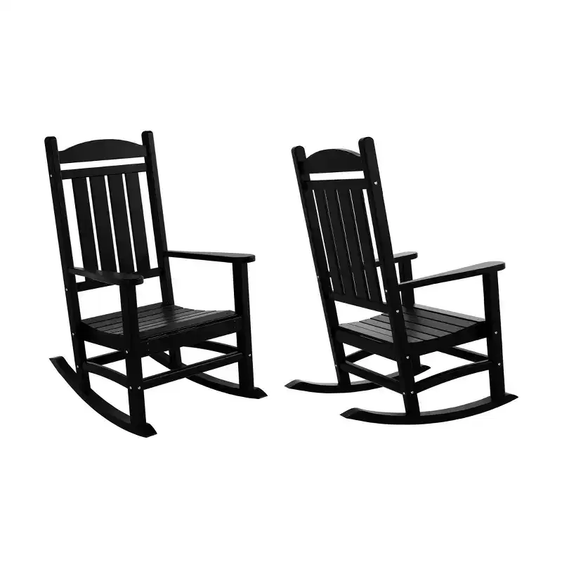 WestinTrends All-Weather Outdoor Patio Poly Classic Porch Rocking Chair (Set of 2)