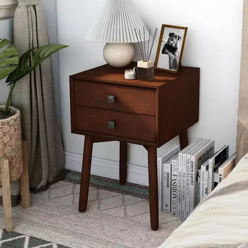 24/7 Shop At Home Norvy 2 Drawer Nightstand