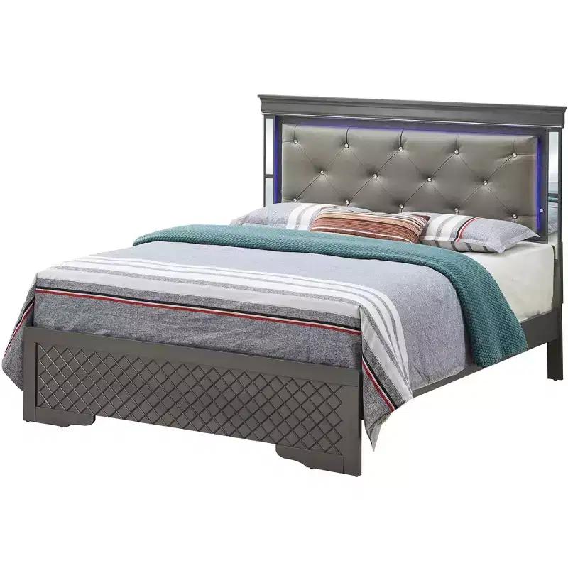 Passion Furniture Verona and Queen Panel Beds