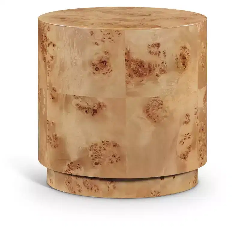,Burl Natural Ash End Table