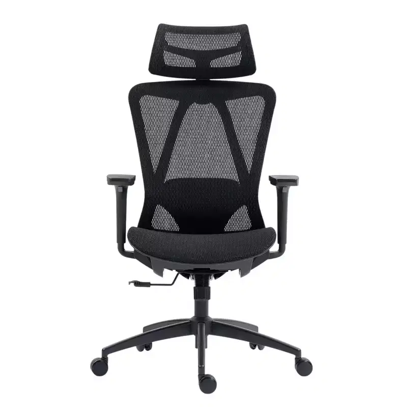 Black Adjustable Height Swivel Rolling Office Chair