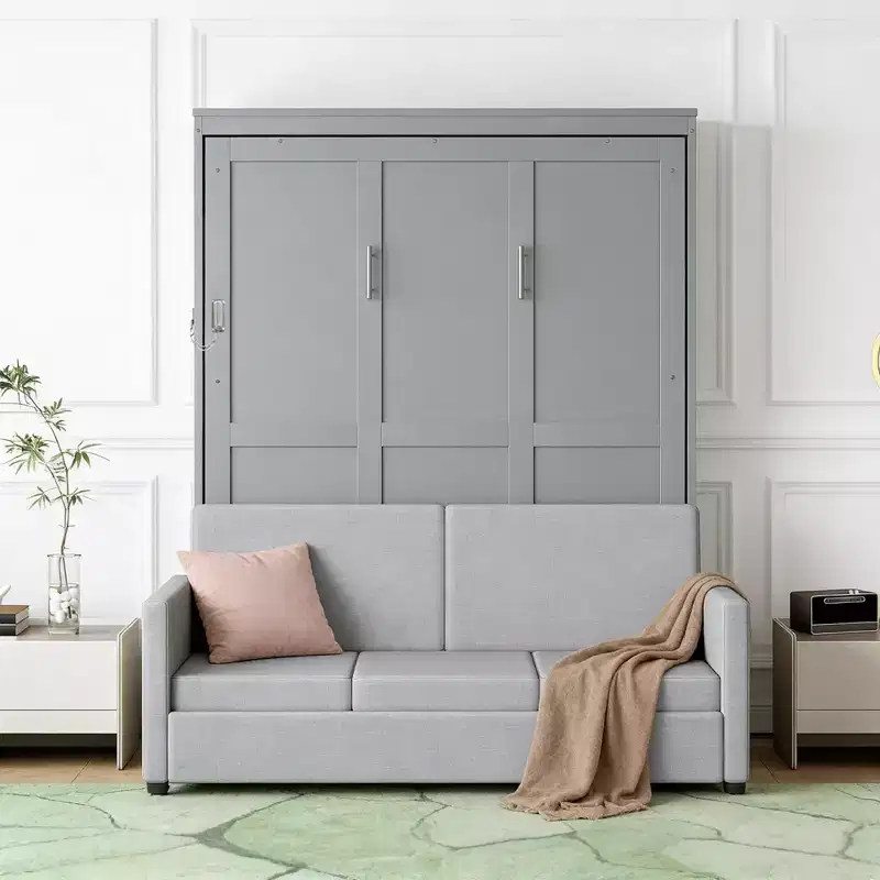 Luxystar Modern Full Size Murphy Bed with Couch