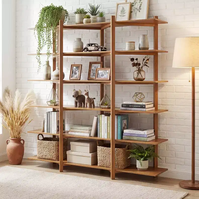 Christopher Knight Home Elliot Modern Wood 6-Tier Open Display Storage Shelf Bookcase