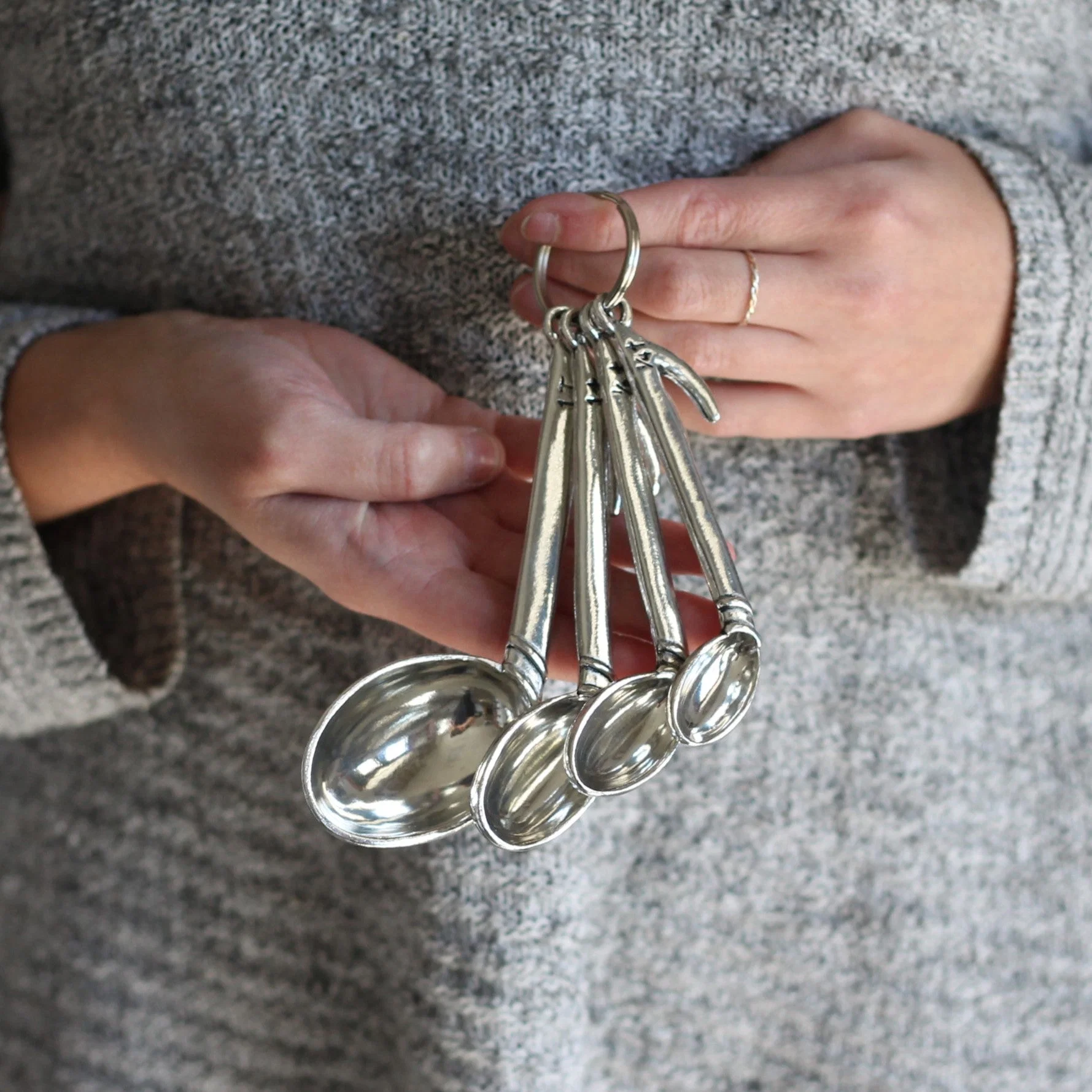 Handmade Pewter Music Notes Measuring Spoons