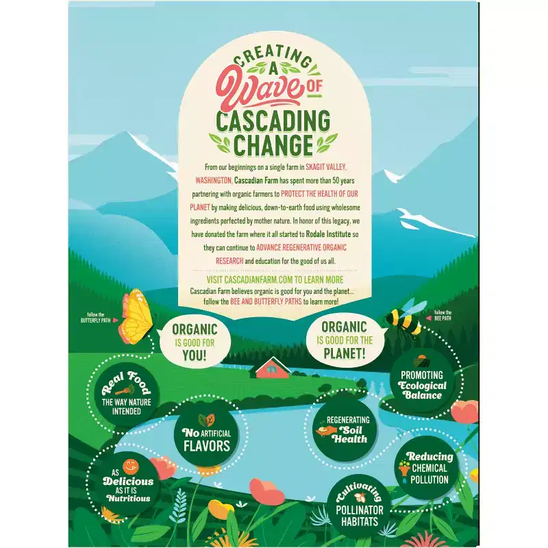 Cascadian Farm No Added Sugar Cinnamon Apple Breakfast Cereal - 12oz