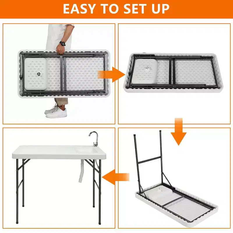 Karl Home Rectangular Outdoor Folding Camping Table