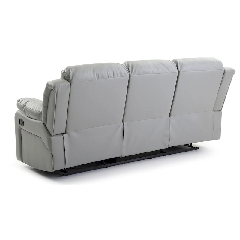 Daria 85 in. W Flared Arm Faux Leather Straight Reclining Sofa - 37L x 85W x 41H