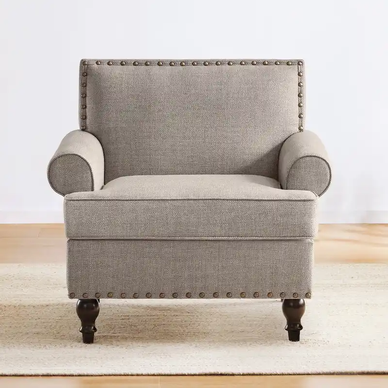 Huimo Modern Nailhead Accent Chair Arm Chairs Set of 2