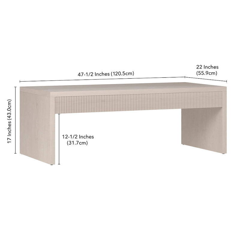 Lawrence 48 Wide Rectangular Coffee Table - 47.5 Wide