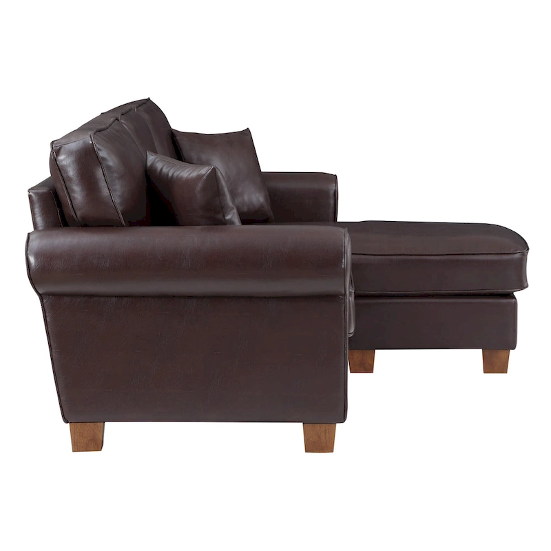 Rylee Rolled Arm Sectional with Pillows