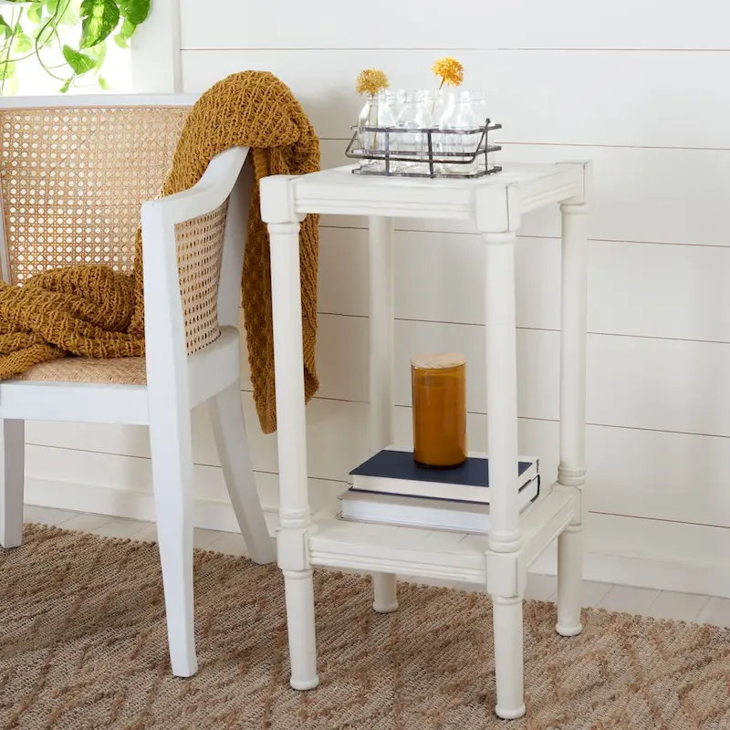 SAFAVIEH Nermira Square Accent Table - 13.8 W x 13.8 L x 28.3 H - 14Wx14Dx28H