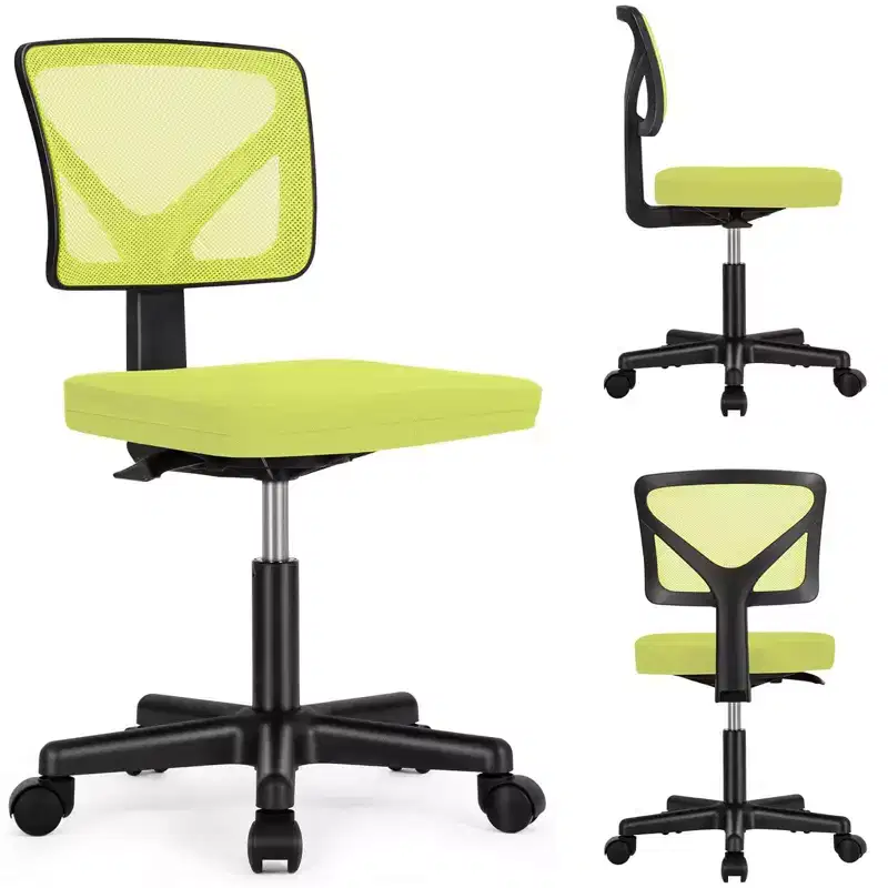 Ergonomic Backless Task Seat - Ventilated Mesh and 360 Glide Mobility