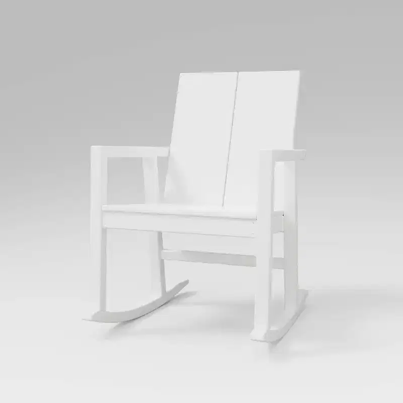 POLYWOOD Moore Outdoor Patio Rocking Chair White