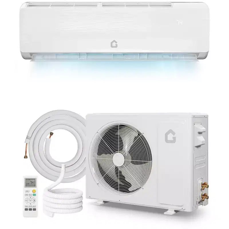 Acekool 12,000 BTU SEER2 19 Mini Split AC Heating System, 6-in-1 Inverter, Ductless, Wall Mount, White, With Installation Kits