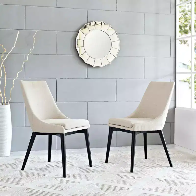 Set of 2 Viscount Dining Side Chair Fabric - Modway