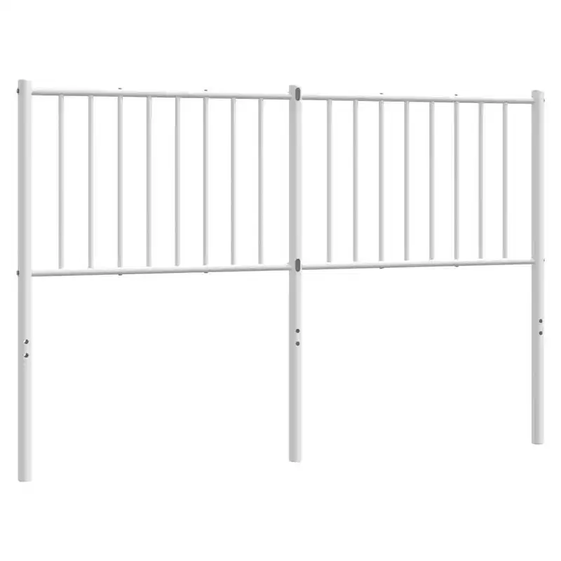 35.4-Inch Metal Headboard for Full Size Beds – White