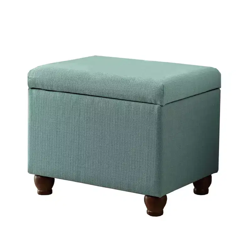 Storage Ottoman Bench Aqua