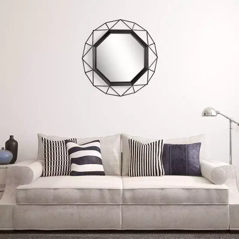 28.3 x 28.3 Metal Octagon Decorative Mirror -