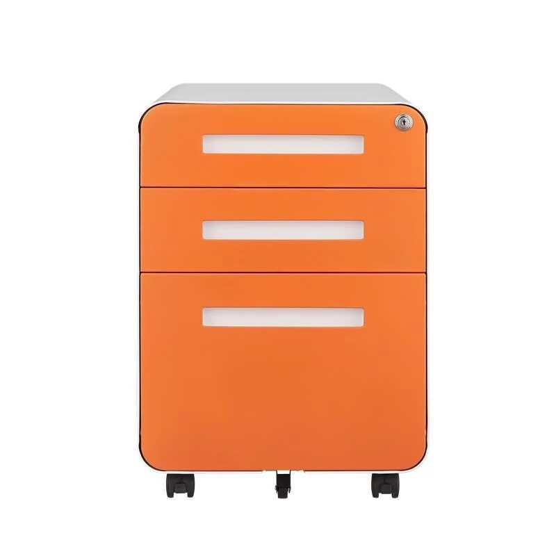 Metal 3 Drawer Mobile Filing Cabinet, legal/letter/A4 file Storage Cabinet