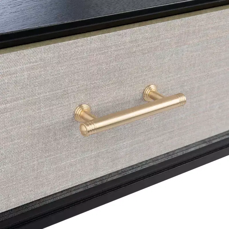 2-Drawer Console Table Pine Frame Transitional Style