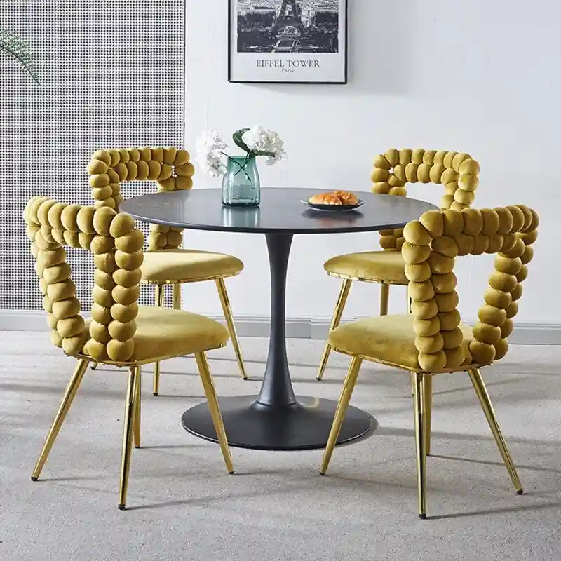 22.04 Accent Chairs with Iron Legs (Set of 2)